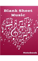 Blank Sheet Music Notebook