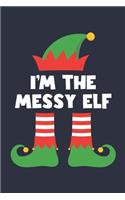 Messy Elf Notebook - Funny Christmas Gift for Messy Diary - Family Xmas Holiday Journal