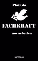 Platz da Fachkraft am Arbeiten: A5 Notizbuch Dot Grid / Punktraster 120 Seiten für Paketdienst, Zusteller und Briefträger