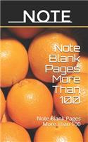 Note Blank Pages More Than 100