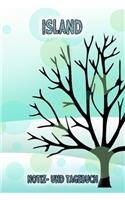 Island - Notiz- und Tagebuch: Winterurlaub in Island. Ideal für Skiurlaub, Winterurlaub oder Schneeurlaub. Mit vorgefertigten Seiten und freien Seiten für Reiseerinnerungen. Eign