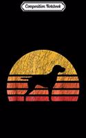 Composition Notebook: Distressed Retro Sun Sun German Shorthaired Pointer Journal/Notebook Blank Lined Ruled 6x9 100 Pages