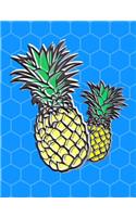 College Ruled Lined Paper Notebook: Pineapples