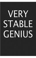 Very Stable Genius: A 6x9 Inch Matte Softcover Journal Notebook with 120 Blank Lined Pages and a Funny Cover Slogan