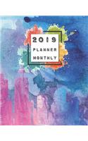 2019 Planner Monthly: 12 Month January 2019 to December 2019 for to Do List Calendar Schedule Organizer and Soclal Media Passwords and Journal Notebook with Inspirational Quotes