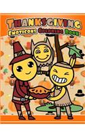 Thanksgiving Emoticons Coloring Book