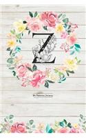 My Personal Journal: Cute & Trendy Z Monogram on Light Wood