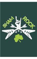 Sham Rock: A Funny Saint Patricks Day Inspired Journal Notebook for Electric Guitar Players and Rock Metal Music Lovers with a Shamrock Clover Leaf
