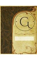 Monogram "g" Sketchbook: Blank Art Pad Notebook Journal