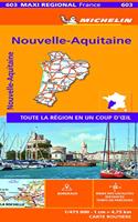 Aquitaine, Limousin and Poitou-Charentes , France - Michelin Maxi Regional Map 603