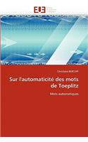 Sur l''automaticité Des Mots de Toeplitz