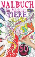 Malbuch für Mädchen ab 12 Tiere