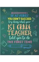 If At First You Don't Succeed Try Doing What Your 1st Grade Teacher Told You To Do The First Time