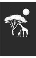 Giraffe Tree: Giraffes Notebook, Dotted Bullet (6 x 9 - 120 pages) Animal Themed Notebook for Daily Journal, Diary, and Gift