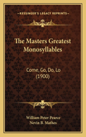 Masters Greatest Monosyllables