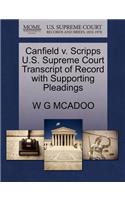 Canfield V. Scripps U.S. Supreme Court Transcript of Record with Supporting Pleadings