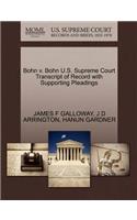 Bohn V. Bohn U.S. Supreme Court Transcript of Record with Supporting Pleadings