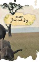 Health Journal Log: 50 Pages, 5.5 X 8.5 Elephants