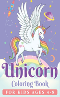Unicorn Coloring Book for Kids Ages 4-8