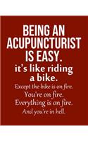Being an Acupuncturist is Easy. It's like riding a bike. Except the bike is on fire. You're on fire. Everything is on fire. And you're in hell.: Calendar 2020, Monthly & Weekly Planner Jan. - Dec. 2020