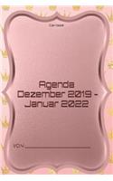 Rosen Krone Design Agenda - Wochenplaner 2020/2021 - Terminplaner Dezember 2019 - Januar 2022