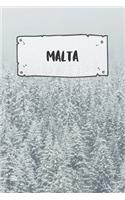 Malta: Ruled Travel Diary Notebook or Journey Journal - Lined Trip Pocketbook for Men and Women with Lines