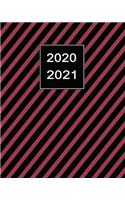 2020-2021 Two Year Planner: 2-Year Diary, Scheduler and Organizer for Work & Personal Use - Include Daily To-Do List, Yearly Calendar and Priorities - Pink Black Lines