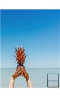 Lined Notebook: Ruled Pages Book (8.5 x 11 inches) - 100 Pages Journal II Planning, Drawing, Sketching, Writing, Pineapple
