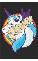 Vaping Unicorn Blows Clouds: Blank Lined Notebook for Vaper and Steamer