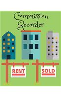 Commission Recorder: For Realty Company, Large Size (8x10), Simple and Helpful for Agent and Broker