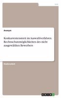 Konkurrentenstreit im Auswahlverfahren. Rechtsschutzmöglichkeiten des nicht ausgewählten Bewerbers