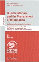 Human Interface and the Management of Information. Designing Information Environments