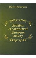 Syllabus of continental European history