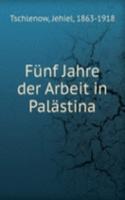 Funf Jahre der Arbeit in Palastina