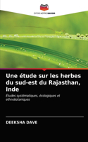 Une étude sur les herbes du sud-est du Rajasthan, Inde