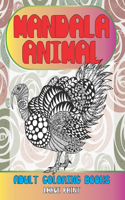 Adult Coloring Books Mandala Animal - Large Print