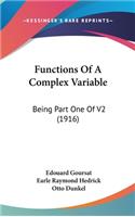 Functions Of A Complex Variable