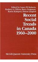 Recent Social Trends in Canada, 1960-2000