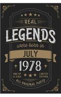 Real Legends were born in July 1978