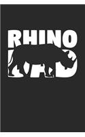 Rhino Notebook 'Rhino Dad' - Rhino Diary - Father's Day Gift for Animal Lover - Mens Writing Journal