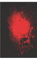 Notizbuch mit Blutfleck: Gothic Notizbuch mit Blutfleck