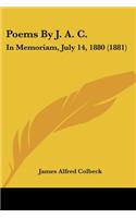 Poems By J. A. C.