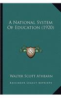 National System of Education (1920)