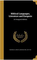 Biblical Languages, Literature and Exegesis