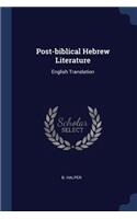 Post-biblical Hebrew Literature: English Translation