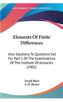 Elements Of Finite Differences