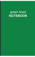 Green Lined Notebook: Lined, Soft cover, 5.5 x 8.5 inch, 130 pages