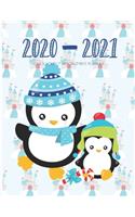 Daily Planner 2020-2021 Penguin 15 Months Gratitude Hourly Appointment Calendar