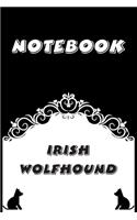 Irish Wolfhound Notebook: Black and White notebook, Decorative Journal for Irish Wolfhound Lover: Notebook /Journal Gift, Black and White,100 pages, 6x9, Soft cover, Mate Fin