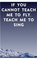 If you cannot teach me to fly, teach me to sing